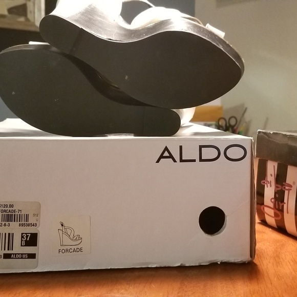 Winter white, Aldo, wedges, worn once - Picture 2 of 2
